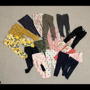 2T 23 toddler leggings & 1 jegging In black